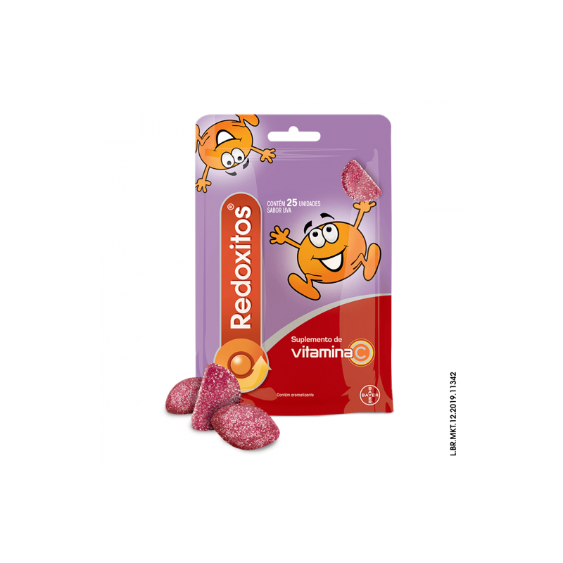 REDOXITOS VITAMINA C SABOR UVA COM 25 UNIDADES