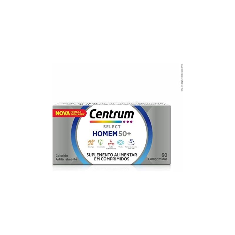 CENTRUM SELECT HOMEM 50+ COM 60 COMPRIMIDOS