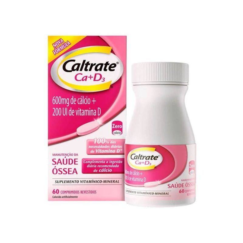SUPLEMENTO CALTRATE D 600MG 200UI COM 60 COMPRIMIDOS