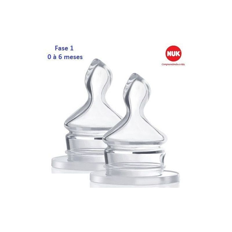 BICO DE SILICONE NUK RALO ESSENCE 3 FUROS 0 A 6 MESES 