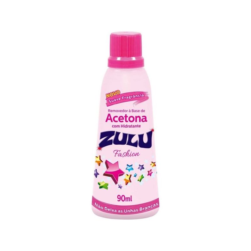 REMOVEDOR DE ESMALTE ZULU 90ML FASHION ROSA