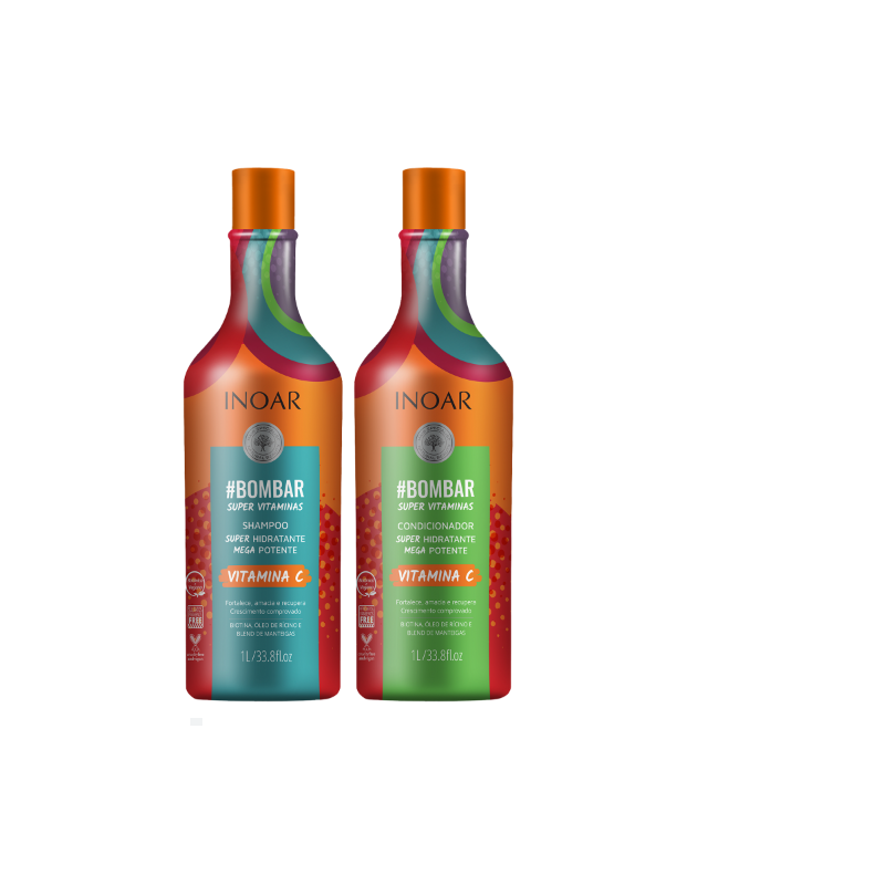 KIT SHAMPOO E CONDICIONADOR BOMBAR COM 1L