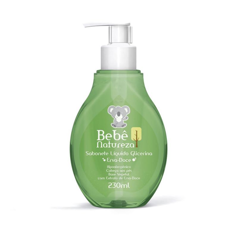 SABONETE LÍQUIDO BEBÊ NATUREZA GLICERINA ERVA DOCE  230ML