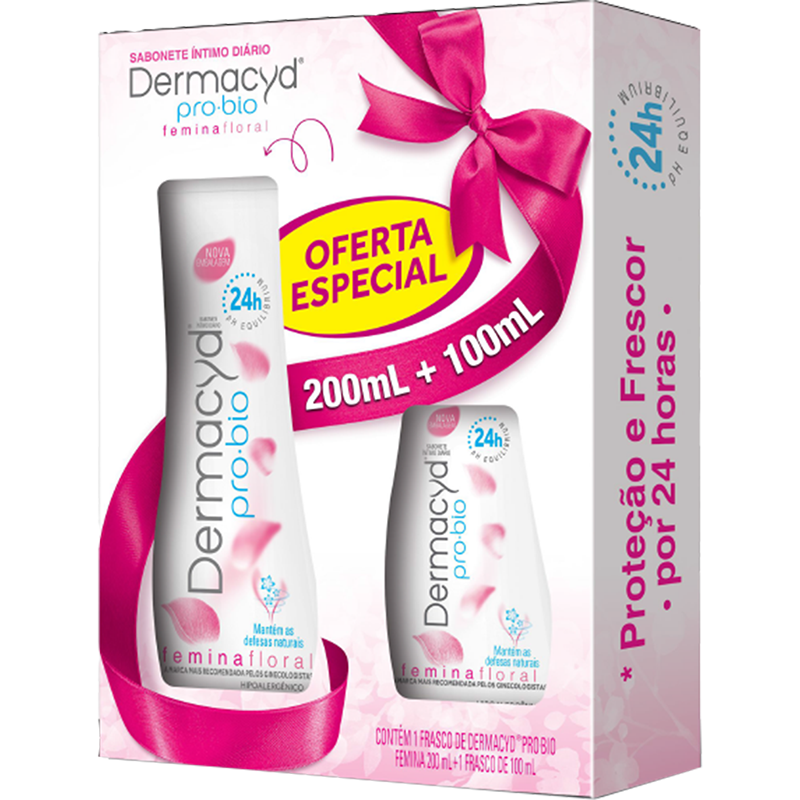 DERMACYD KIT FEMINA SABONETE LIQUIDO 200ML+100ML