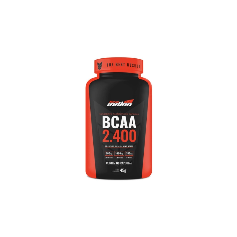 BCAA 2.400 NEW MILLEN FRASCO COM 60 CÁPSULAS