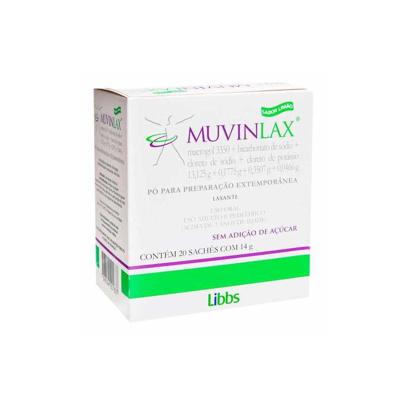 MUVINLAX COM 20 SACHES DE 14 GRAMAS