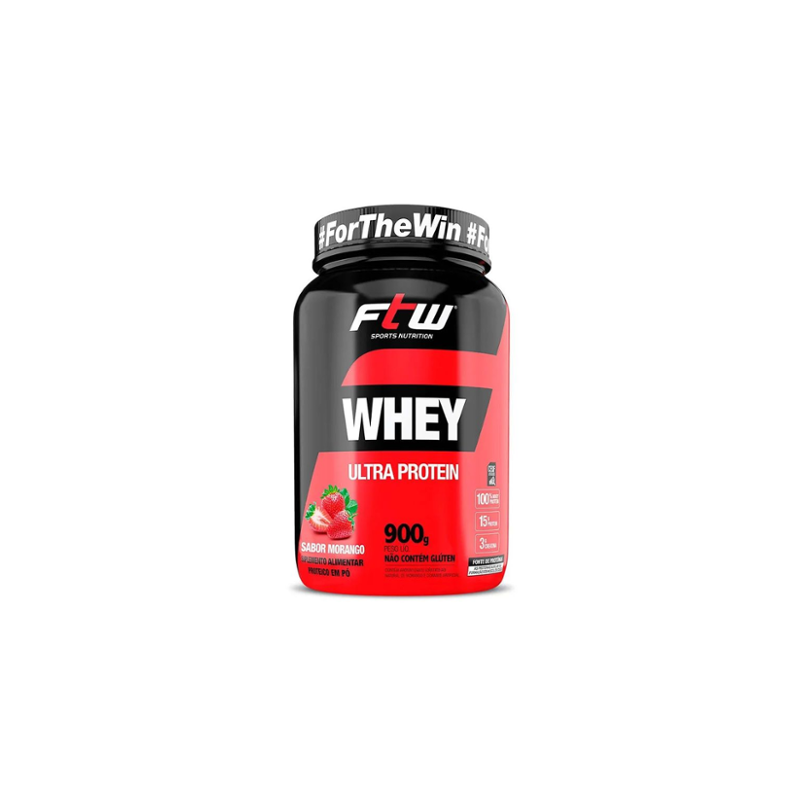 WHEY ULTRA PROTEIN FTW MORANGO POTE COM 900G