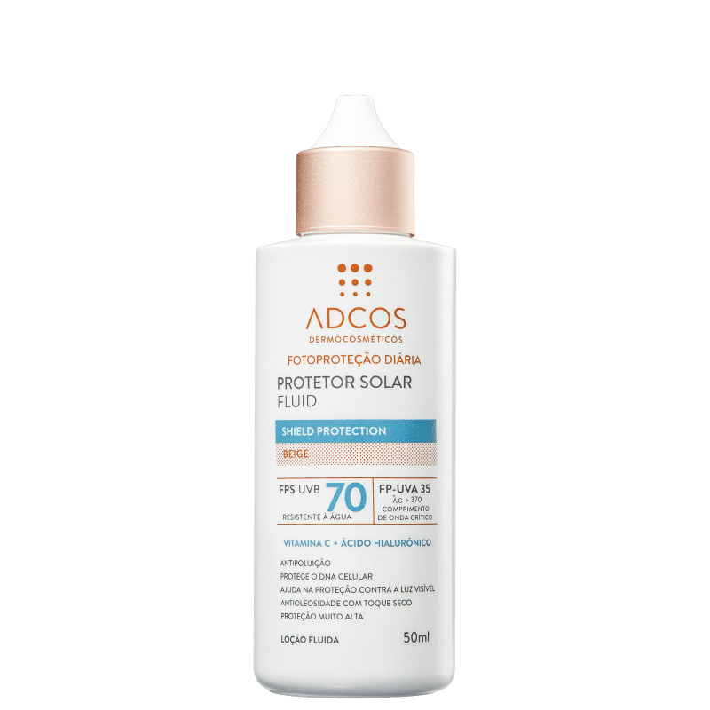 ADCOS PROTETOR SOLAR FLUID COR BEIGE FPS70 50ML 