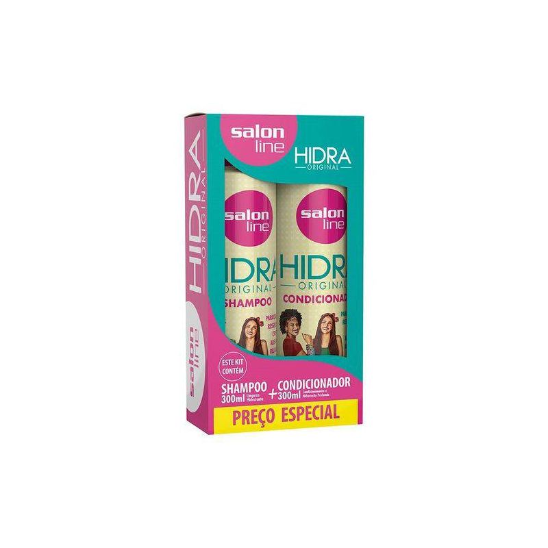 KIT SHAMPOO+CONDICIONADOR SALON LINE HIDRA ORIGINAL 300ML 