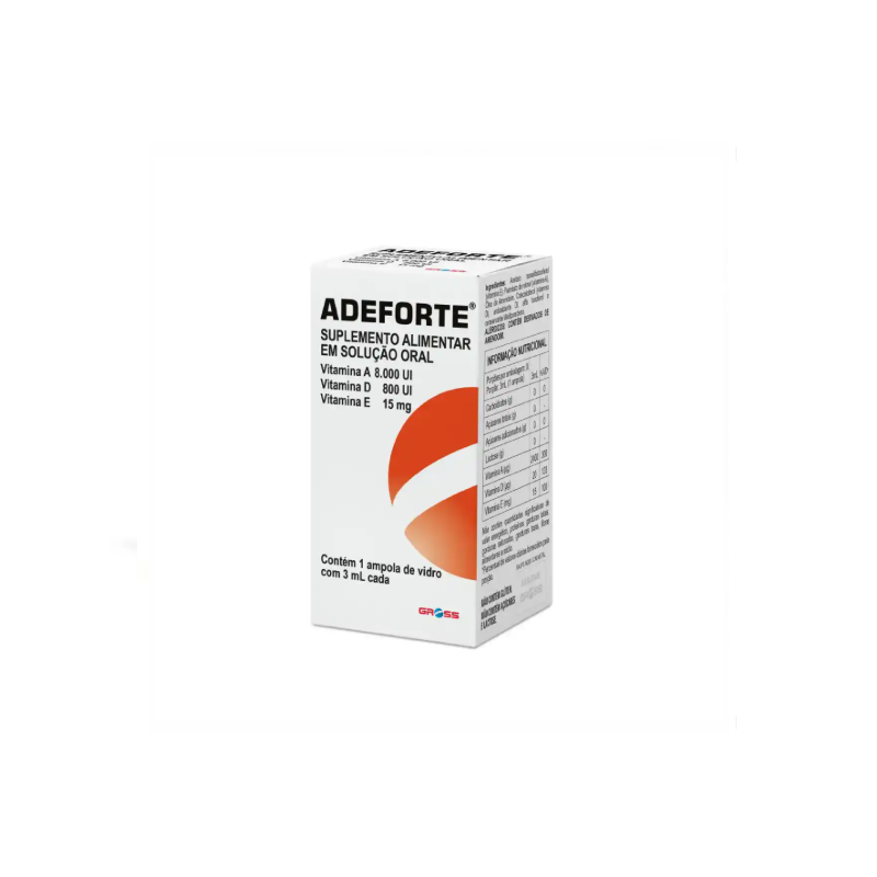 ADEFORTE SUPLEMENTO ALIMENTAR COM 1 AMPOLA DE 3 ML