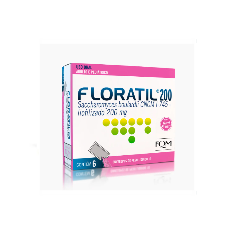 FLORATIL 200MG COM 6 ENVELOPES DE 1 GRAMAS CADA