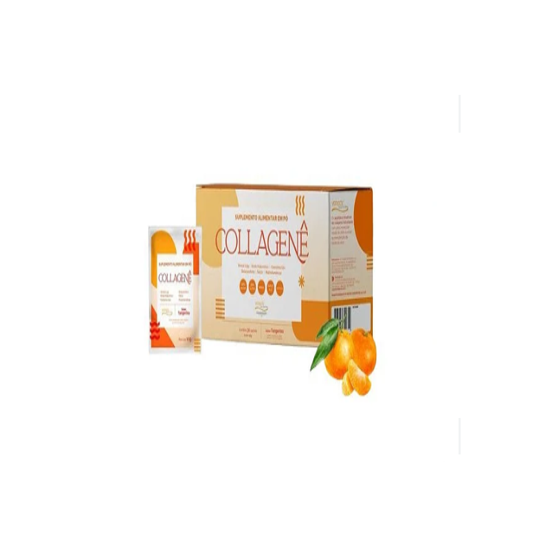 COLLAGENE EM PO SABOR TANGERINA COM 30 SACHES DE 10 G