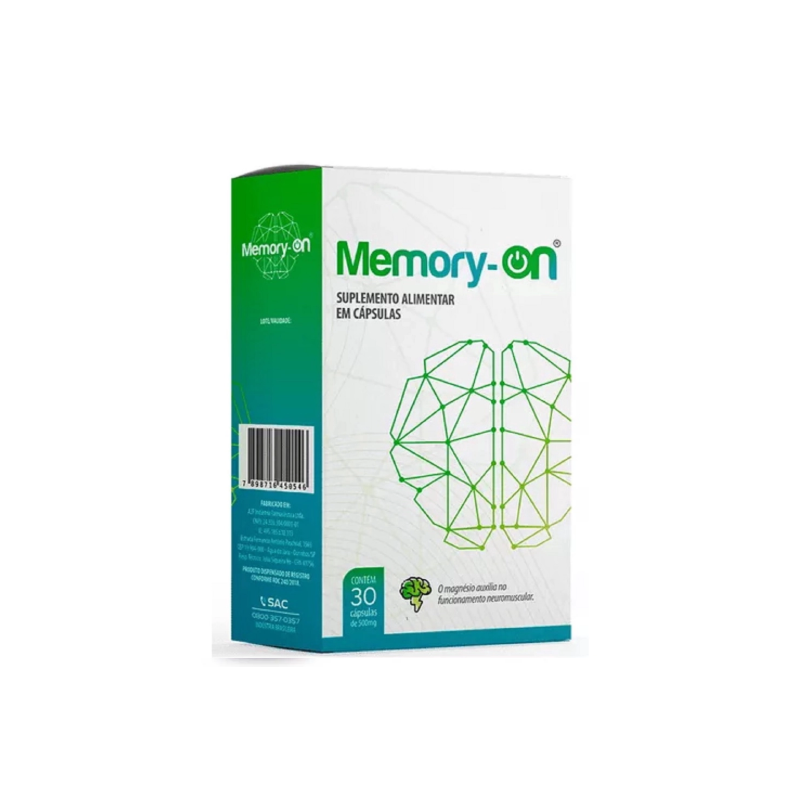 MEMORY ON 500MG COM 30 CAPSULAS