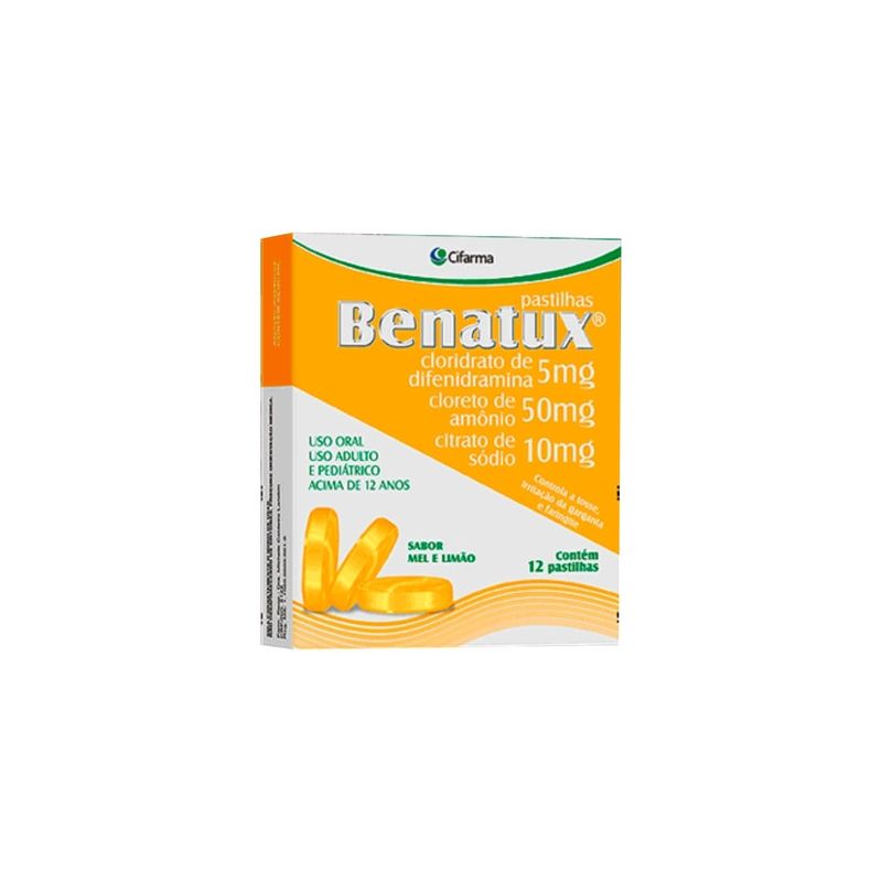 BENATUX MEL E LIMÃO COM 12 PASTILHAS
