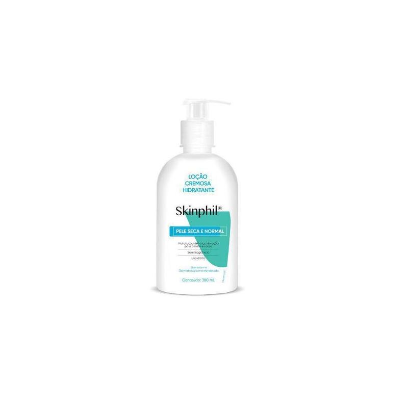 LOÇÃO HIDRATANTE CREMOSA SKINPHIL PELE SECA E NORMAL 380ML V