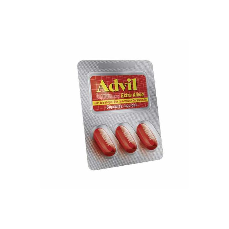 ADVIL EXTRA ALIVIO 400MG COM 3 CÁPSULAS 