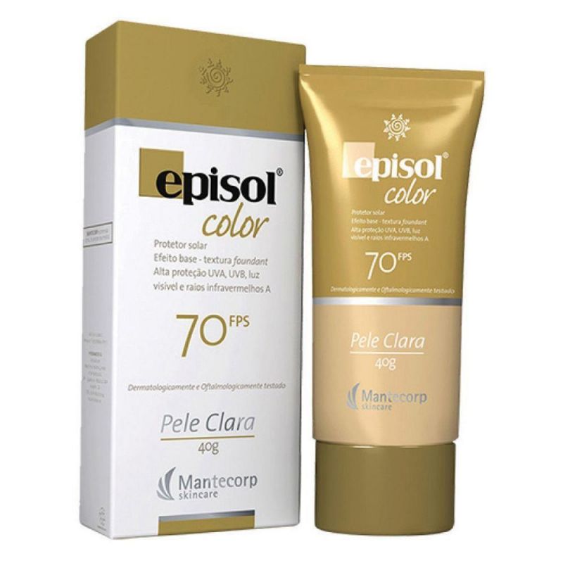 PROTETOR SOLAR EPISOL COLOR PELE CLARA FPS 70 40G