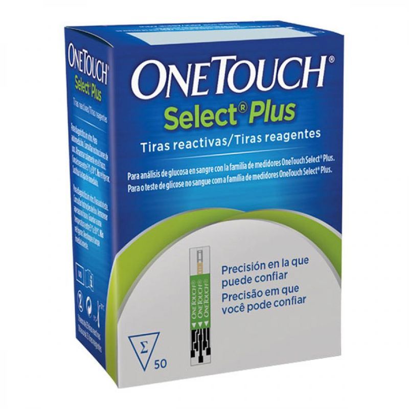 ONETOUCH SELECT PLUS COM 50 TIRAS