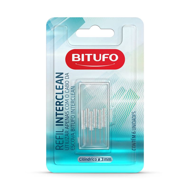 REFIL ESCOVA BITUFO INTERDENTAL INTERCLEAN CILINDRICO 6UND