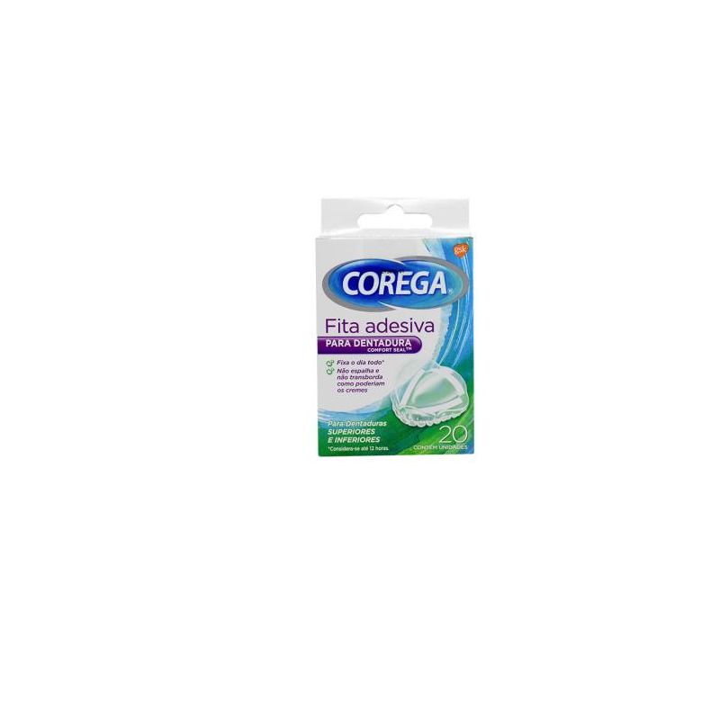COREGA FITA ADESIVA COM 20 UNIDADES