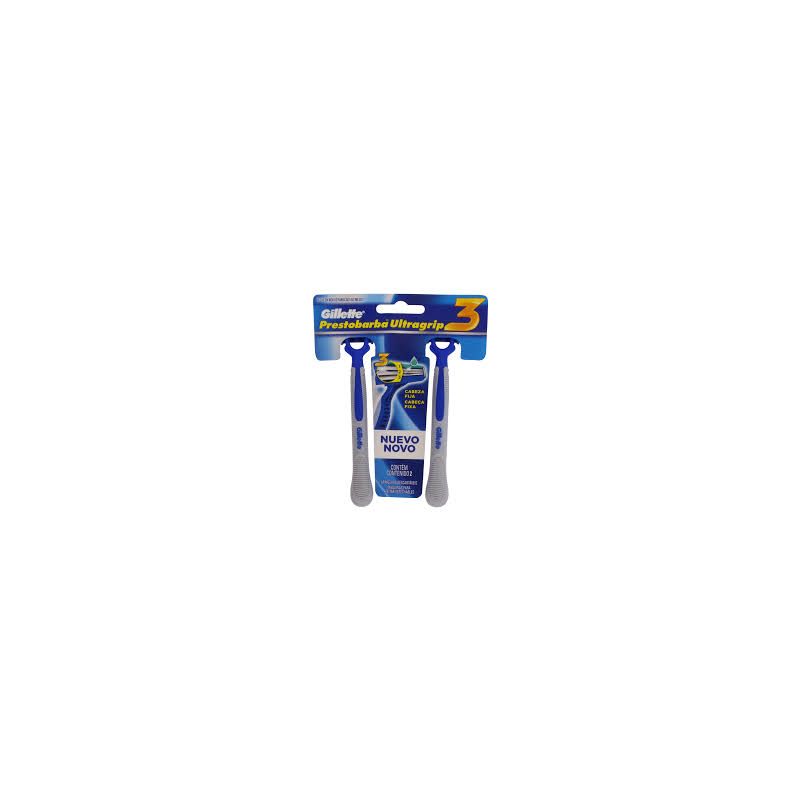 APARELHO DE BARBEAR GILLETTE PRESTOBARBA ULTRAGRIP 3 COM 2