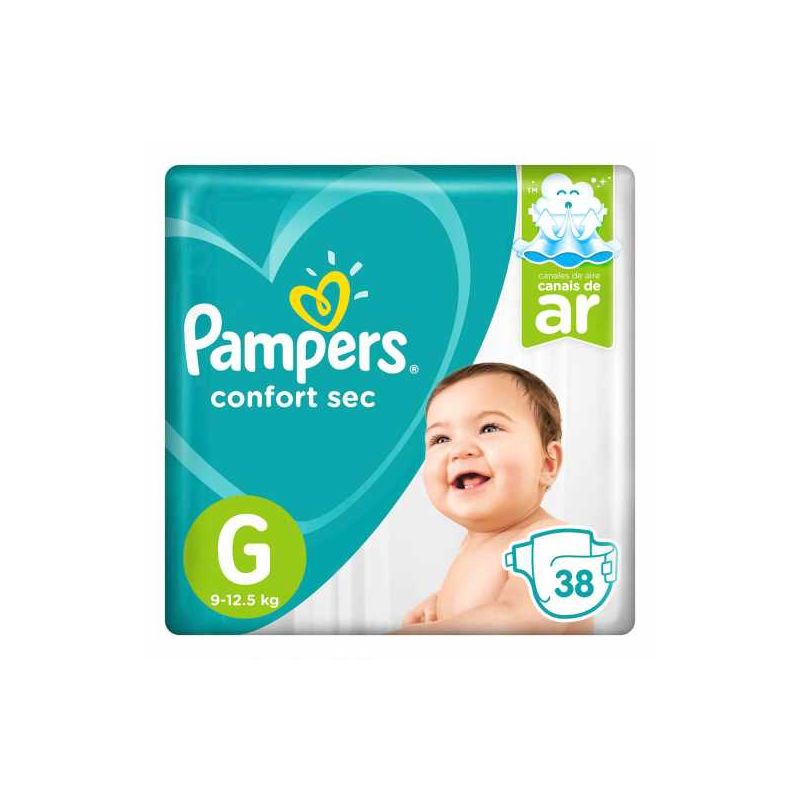 FRALDA PAMPERS CONFORT SEC TAMANHO G COM 38 UNIDADES