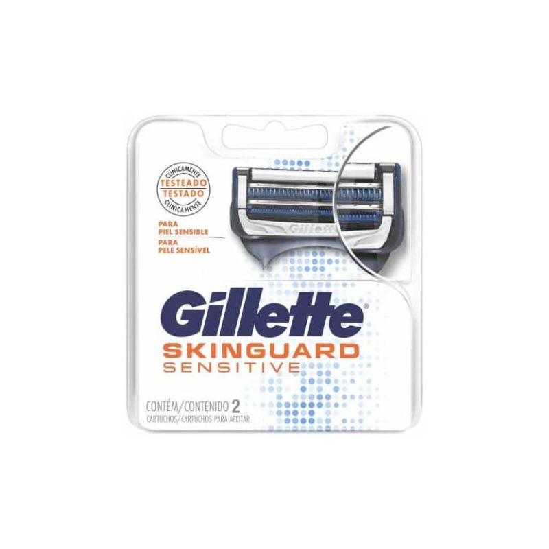 CARGA GILLETE SKINGUARD SENSITIVE COM 2 CARTUCHOS