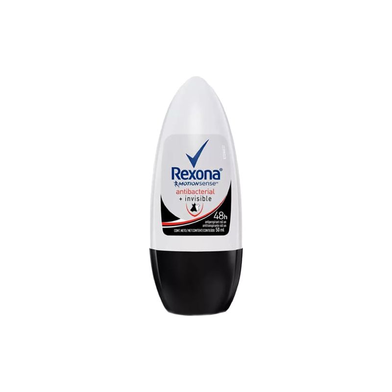 DESODORANTE ROLL-ON REXONA ANTIBACTERIAL+INVISIBLE 50ML