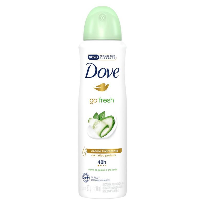 DESODORANTE AEROSOL DOVE GO FRESH PEPINO 150ML