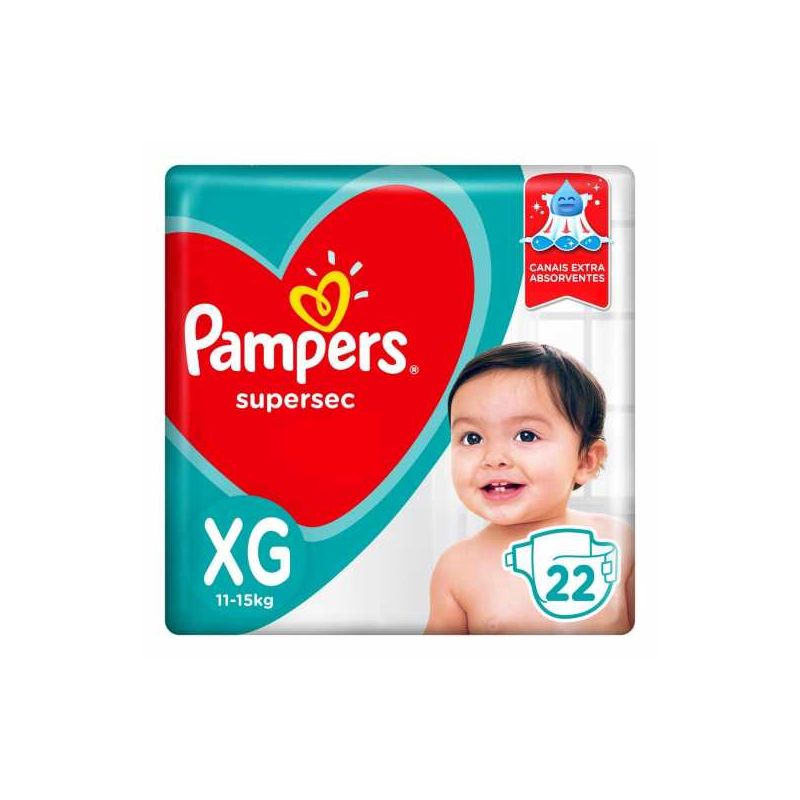FRALDA PAMPERS SUPERSEC XG 22UNI