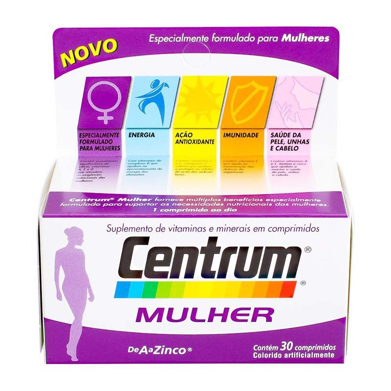 CENTRUM MULHER COM 30 COMPRIMIDOS