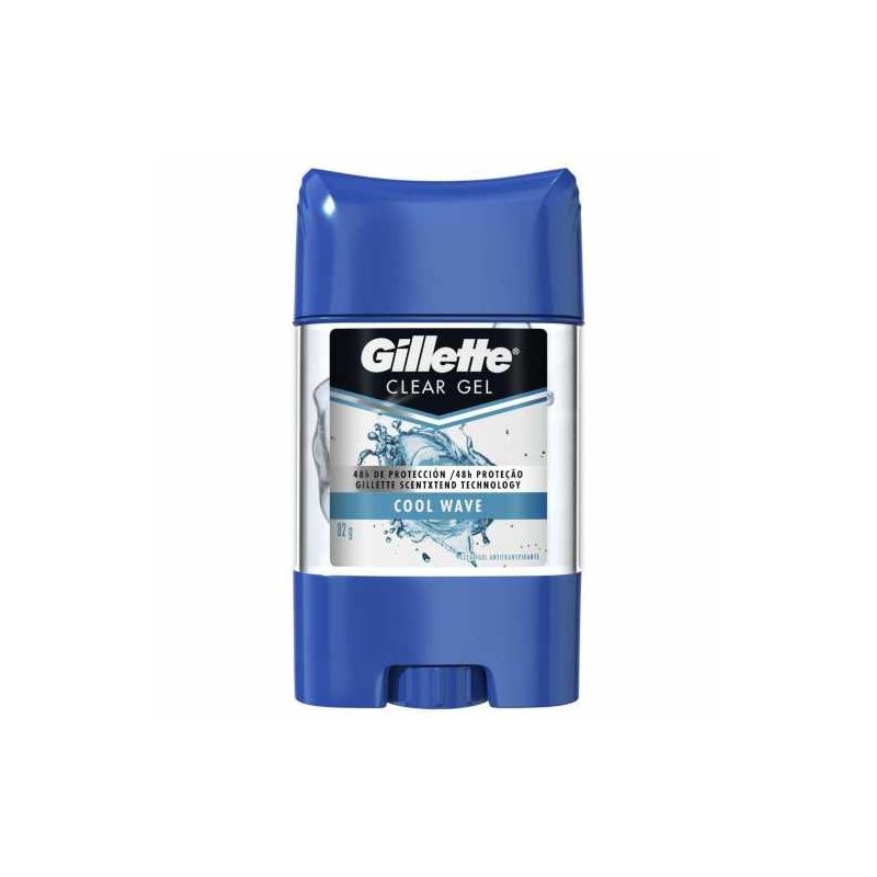 DESODORANTE GILLETE CLEAR GEL COOL WAVE 82G