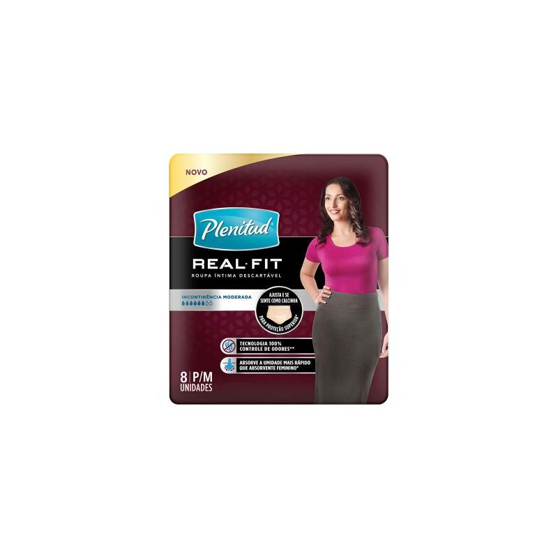 PLENITUDE ROUPA INT REAL FIT FEM P/M C/8