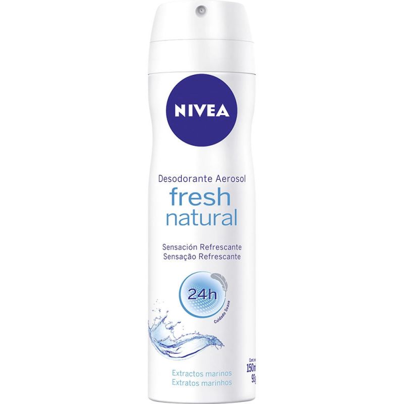 DESODORANTE AEROSOL NIVEA FRESH NATURAL 150ML