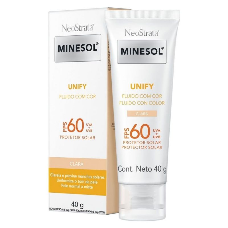 PROTETOR SOLAR  MINESOL UNIFY CLARA FPS60 40G 