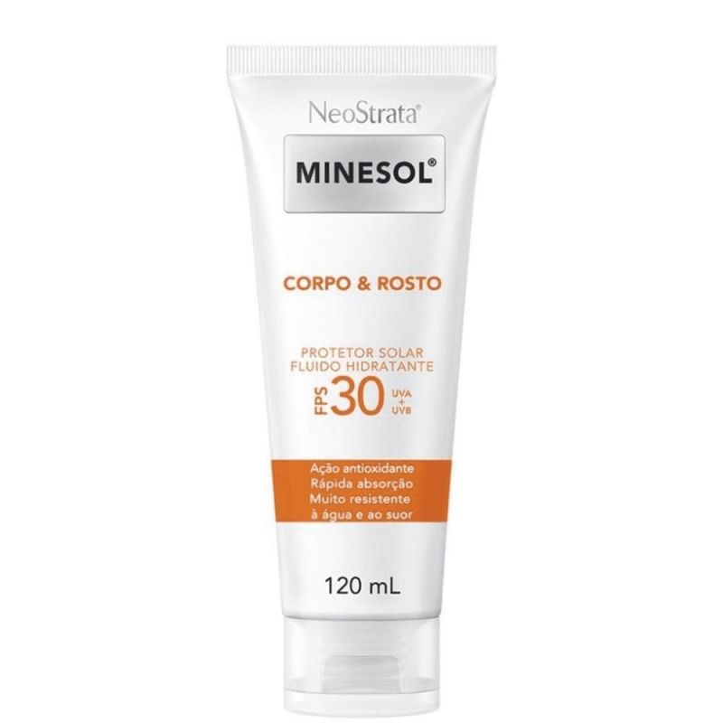 MINESOL PROTETOR SOLAR CORPO E ROSRO FPS30 120ML