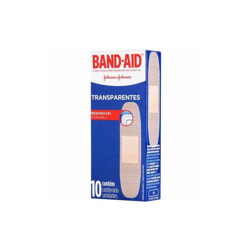 BAND AID TRANSPARENTE COM 10UNIDADES