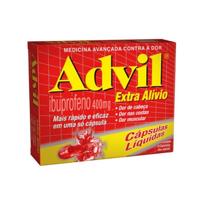 ADVIL EXTRA ALIVIO 400MG COM 8 CAPSULAS CAIXA