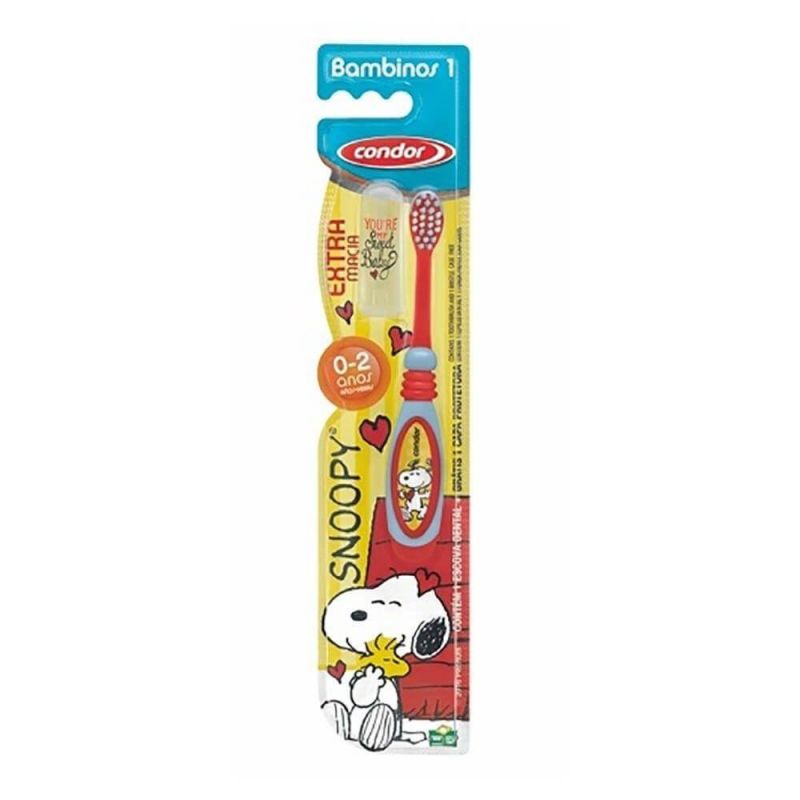 ESCOVA DENTAL INFANTIL CONDOR SNOOPY COM CAPA PROTETORA 