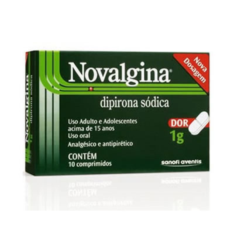 NOVALGINA 1 GRAMA COM 10 COMPRIMIDOS