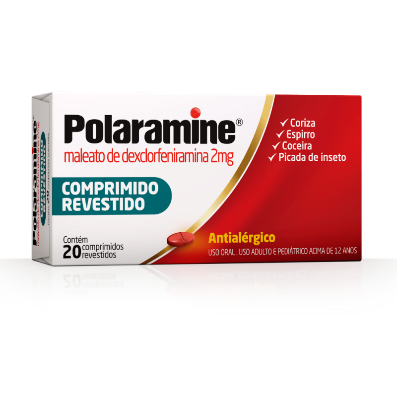 POLARAMINE 2MG COM 20 COMPRIMIDOS