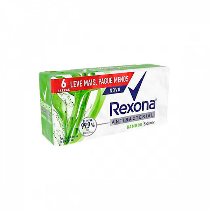 SABONETE EM BARRA REXONA ANTIBACTERIAL BAMBOO LEVE 6 PG -