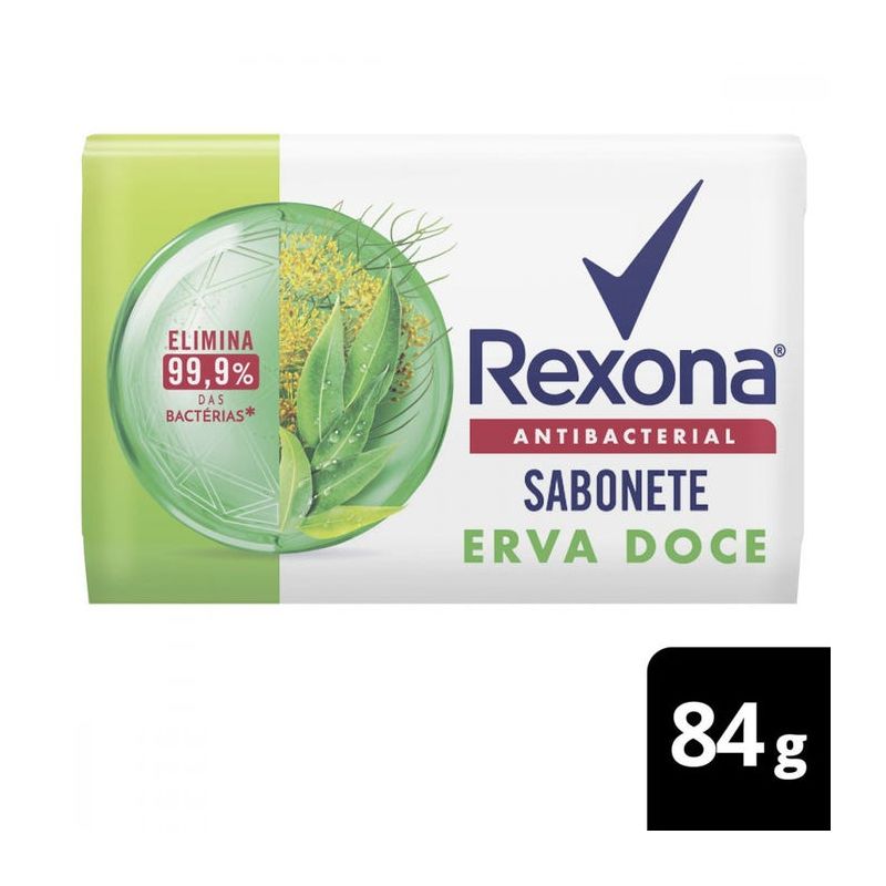 SABONETE BARRA REXONA ANTIBACTERIAL 84GR ERVA DOCE