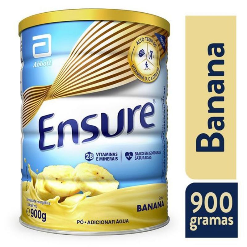 ENSURE PÓ SUPLEMENTO ALIMENTAR SABOR BANANA 850G