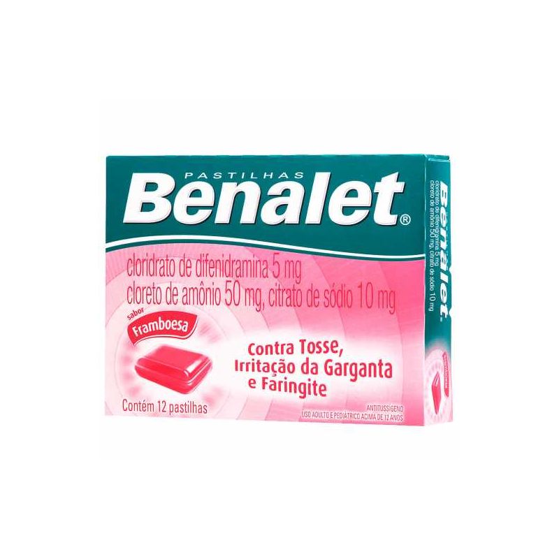 BENALET FRAMBOESA COM 12 PASTILHAS