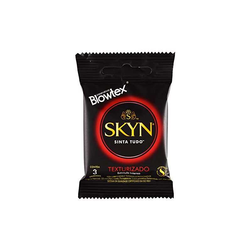 PRESERVATIVO SKYN TEXTURIZADO COM 3 UNIDADES