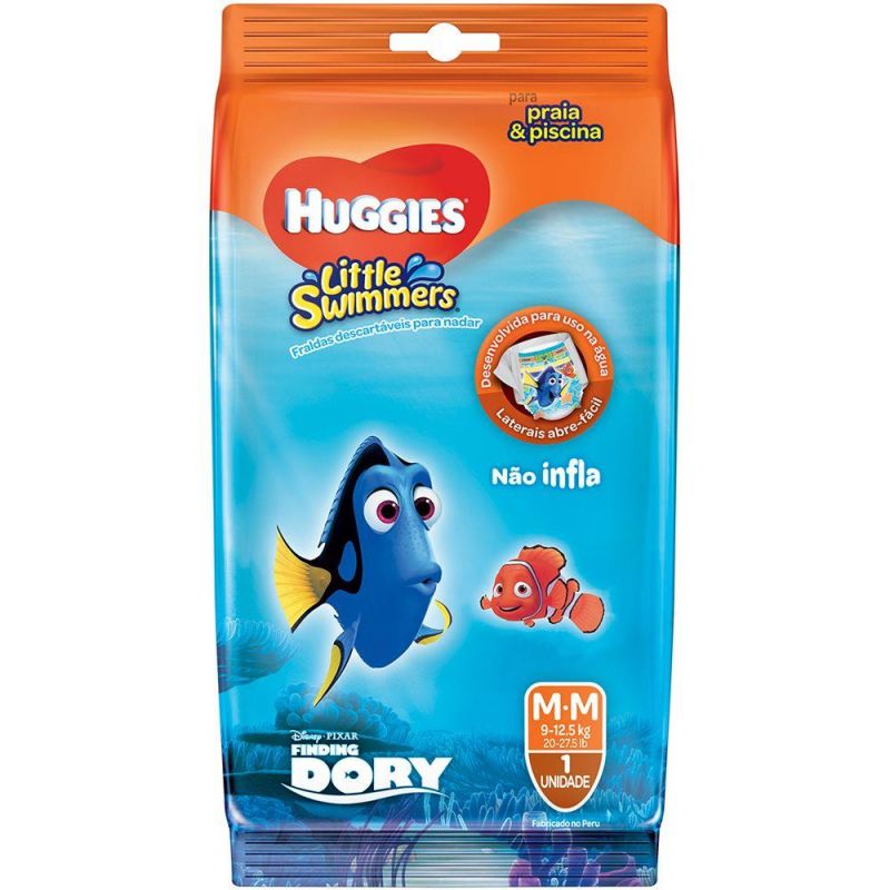 FRALDA HUGGIES LITTLE SWIMMERS PISCINA M-M COM 1 UNIDADE