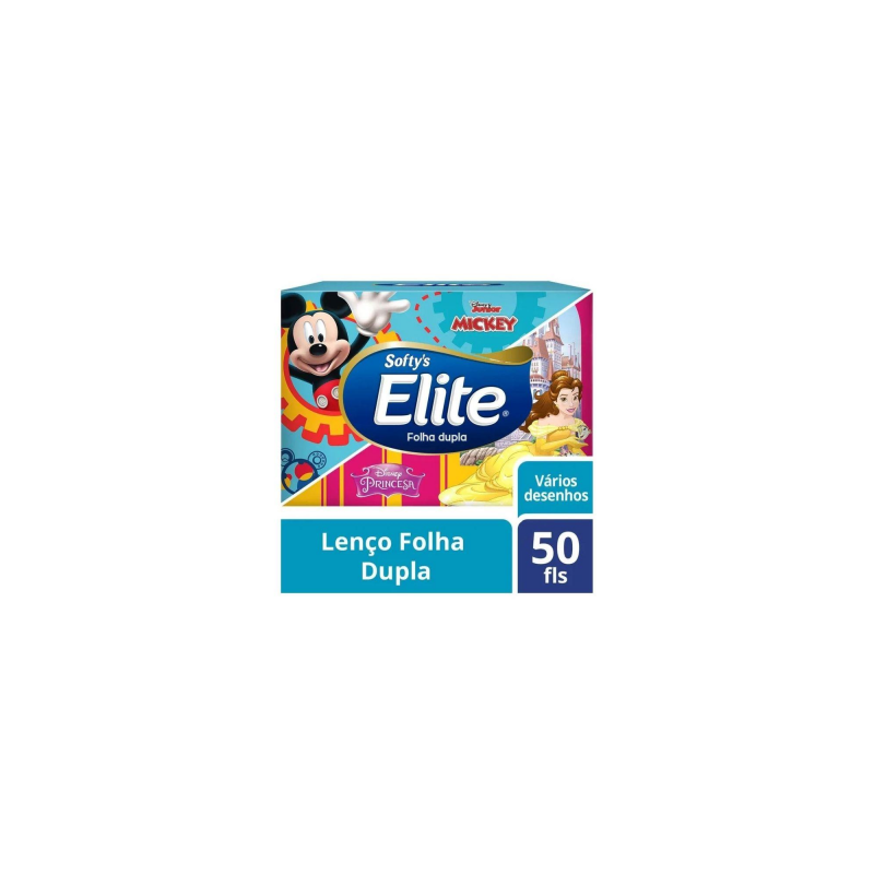LENÇO DE PAPEL SOFTYS ELITE 50UN KIDS DISNEY  - 58890