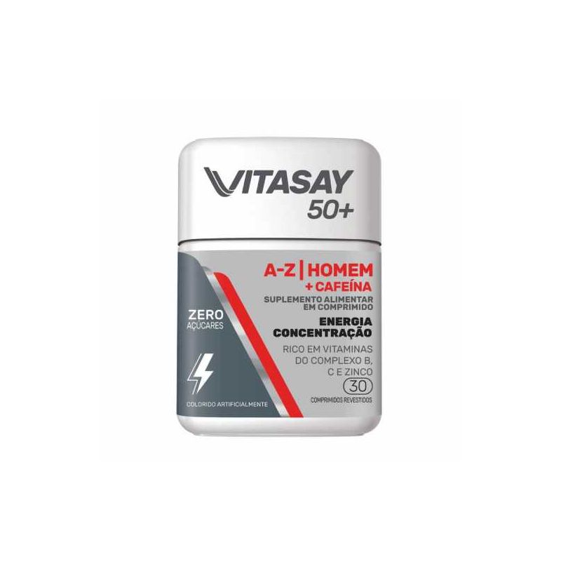 VITASAY50+ A-Z HOMEM +CAFEÍNA COM 30 COMPRIMIDOS