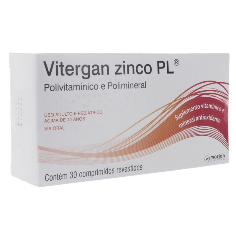 VITERGAN ZINCO PLUS COM 30 COMPRIMIDOS